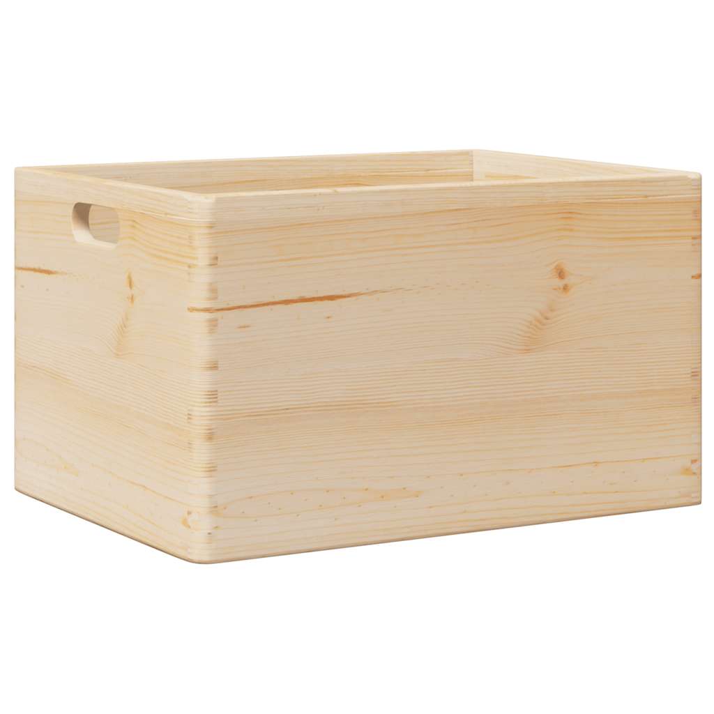 Caja de madera Vidaxl con manijas 40x30x23 cm de pino sólido