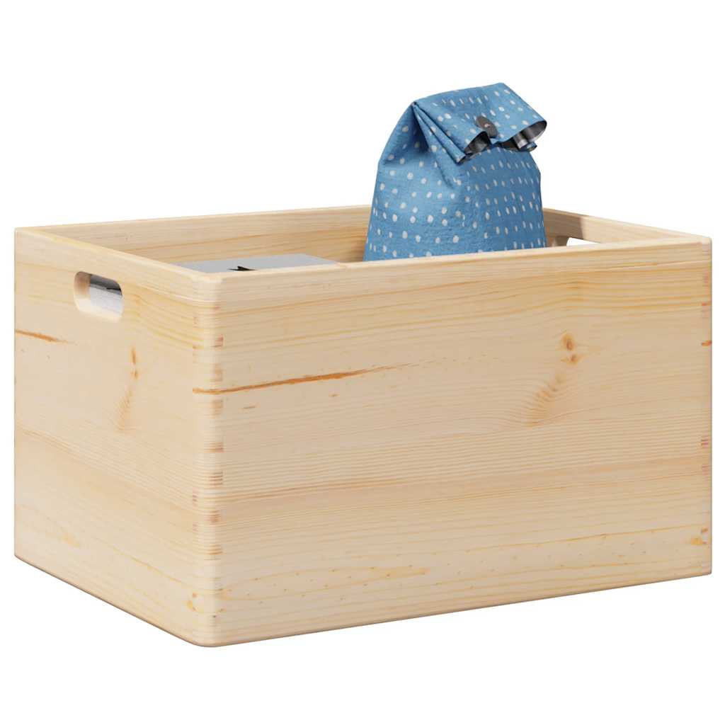 Caja de madera Vidaxl con manijas 40x30x23 cm de pino sólido