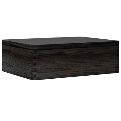 Caja de madera Vidaxl con tapa 40x30x13 cm de pino sólido negro