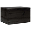 Caja de madera Vidaxl con tapa 40x30x23 cm de pino sólido negro