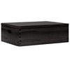 Caja de madera Vidaxl con manijas de tapa 40x30x13cm Pine Wood Negro