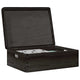 Caja de madera Vidaxl con manijas de tapa 40x30x13cm Pine Wood Negro