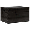 Caja de madera Vidaxl con manijas de tapa 40x30x23cm de madera de pino negra