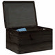 Caja de madera Vidaxl con manijas de tapa 40x30x23cm de madera de pino negra