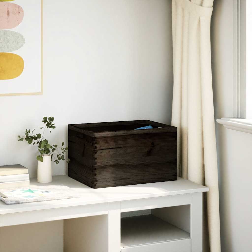 Caja de madera Vidaxl con manijas 40x30x23 cm de pino sólido