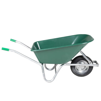 Vidaxl Wheelbarrow 90 L 150 kg in acciaio zincato e verde plastica