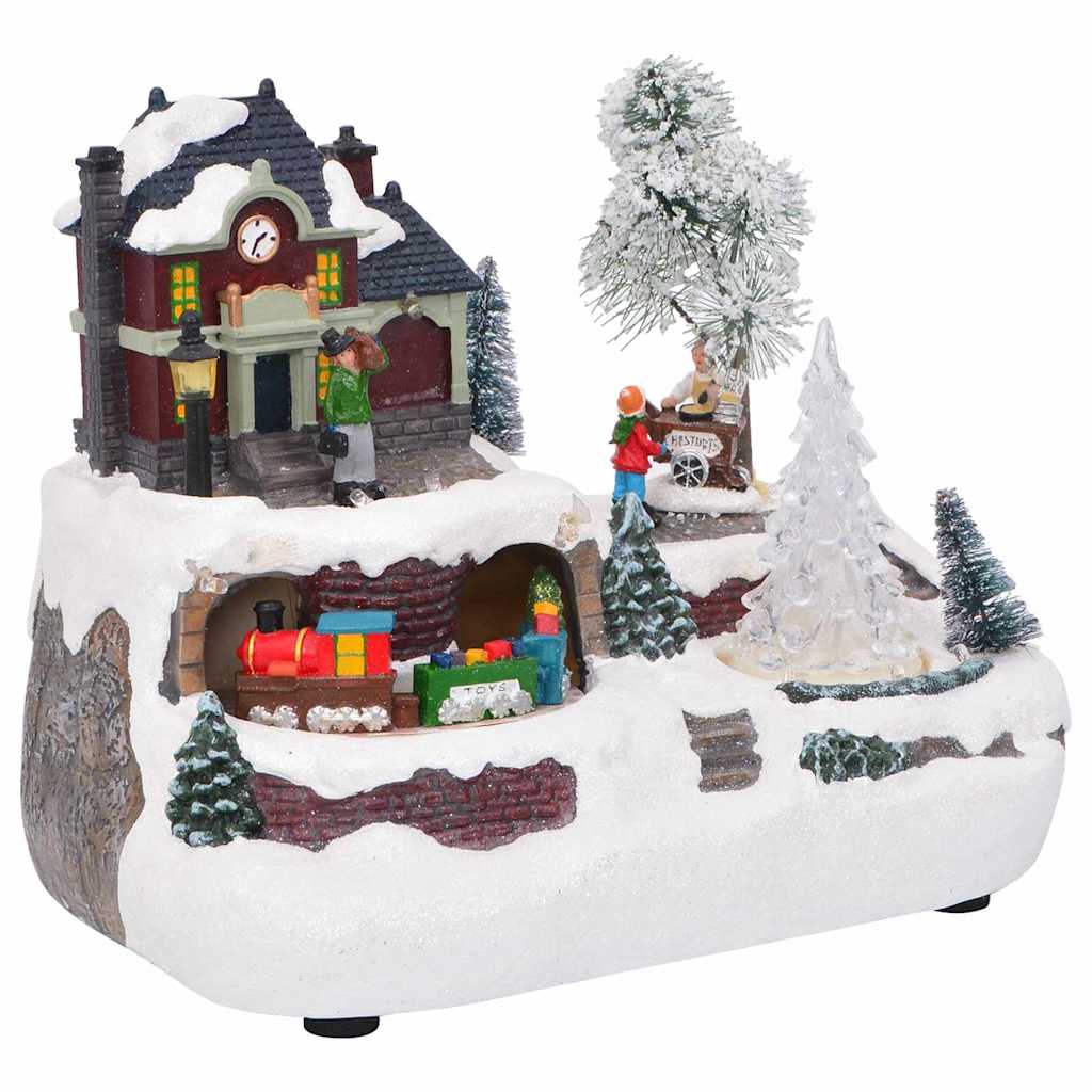 Vidaxl Mesa navideña multicolor 23,5 x 16 x 18,5 cm plástico