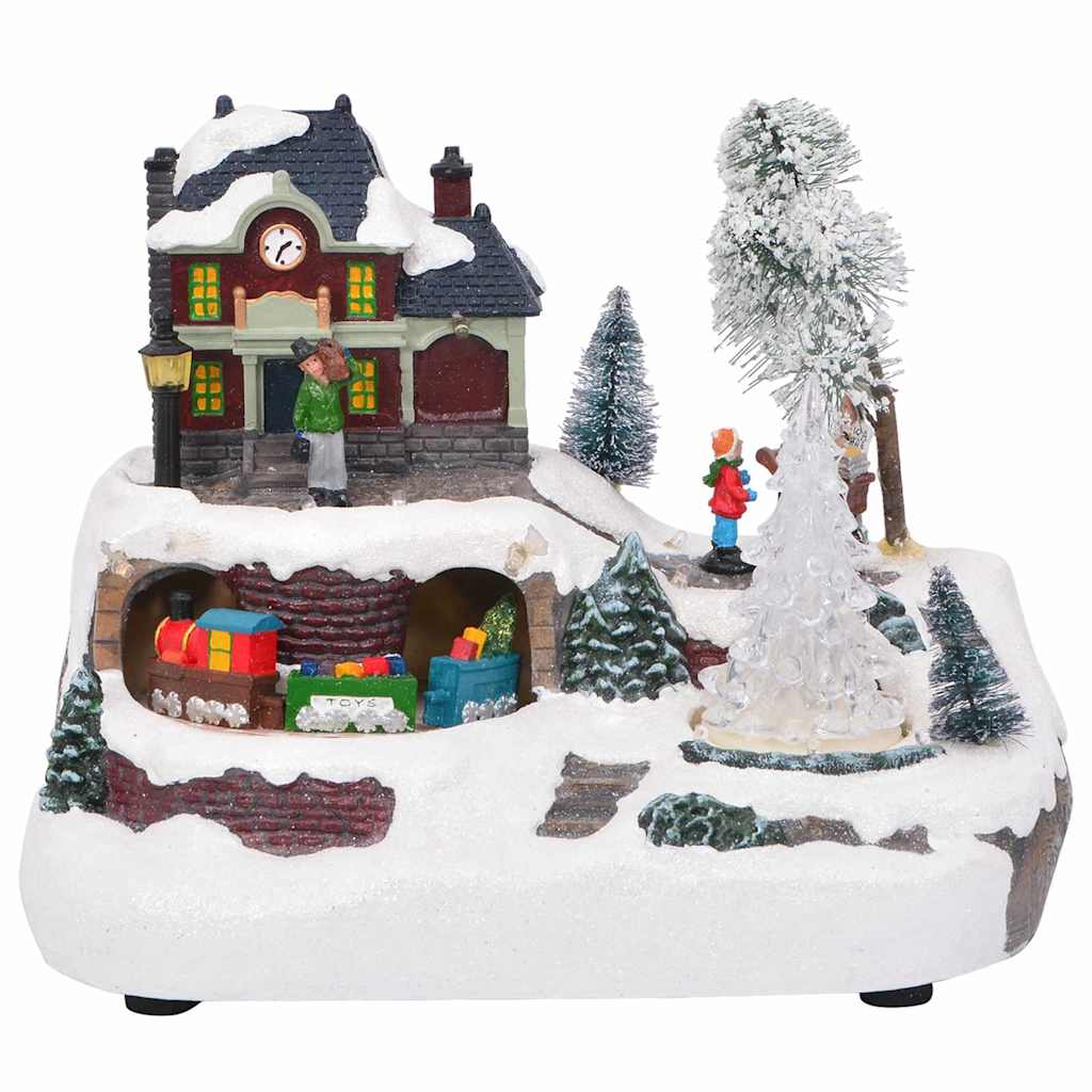 Vidaxl Mesa navideña multicolor 23,5 x 16 x 18,5 cm plástico