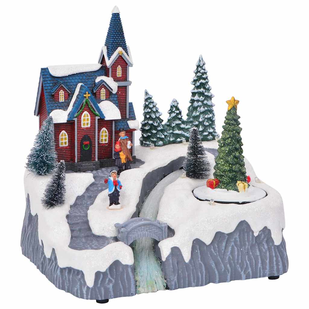 Vidaxl kerstdorp decoratie multikleur 20,5 x 17 x 21 cm kunststof
