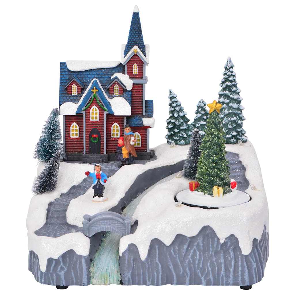 Vidaxl kerstdorp decoratie multikleur 20,5 x 17 x 21 cm kunststof
