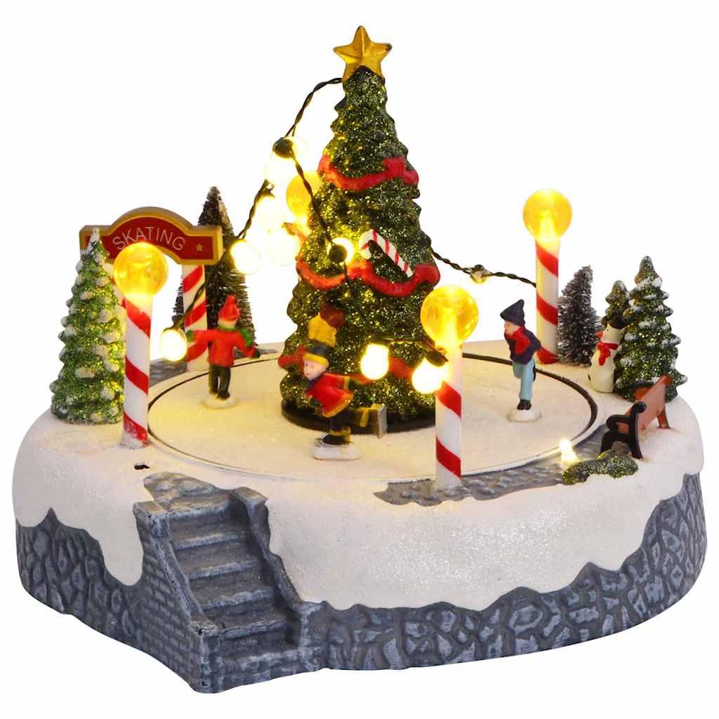 Vidaxl kerstdorp decoratie multikleur 22 x 21,5 x 17 cm kunststof