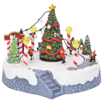 Vidaxl kerstdorp decoratie multikleur 22 x 21,5 x 17 cm kunststof