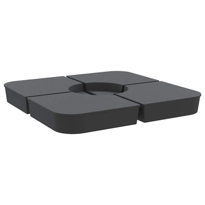 Vidaxl Conjunto de 4 piezas de pie de sombrilla para el pie cruzado Parasol 100 kg PP