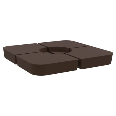 Vidaxl Set da 4 pezzi di Parasol Piede per Parasolo Croce 100 kg Pp