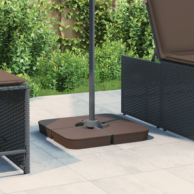 Vidaxl Set da 4 pezzi di Parasol Piede per Parasolo Croce 100 kg Pp