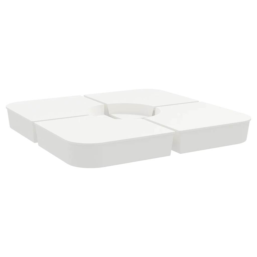 Vidaxl Set da 4 pezzi di Parasol Piede per Parasolo Croce 100 kg Pp