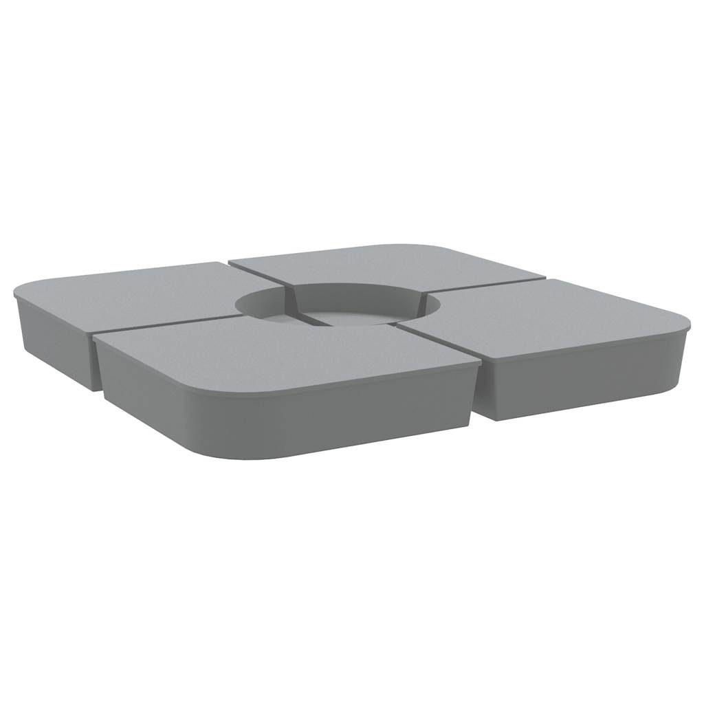 Vidaxl Set da 4 pezzi di Parasol Piede per Parasolo Croce 100 kg Pp