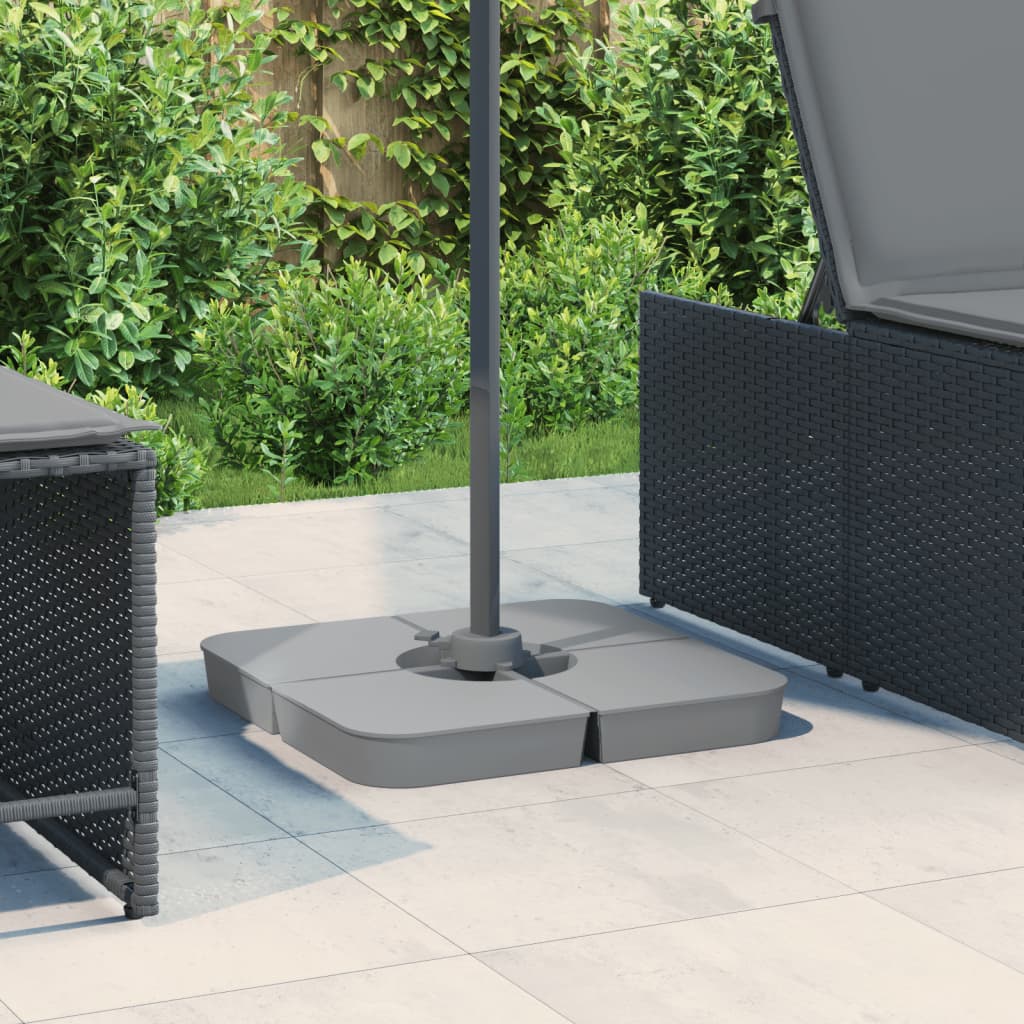 Vidaxl Set da 4 pezzi di Parasol Piede per Parasolo Croce 100 kg Pp