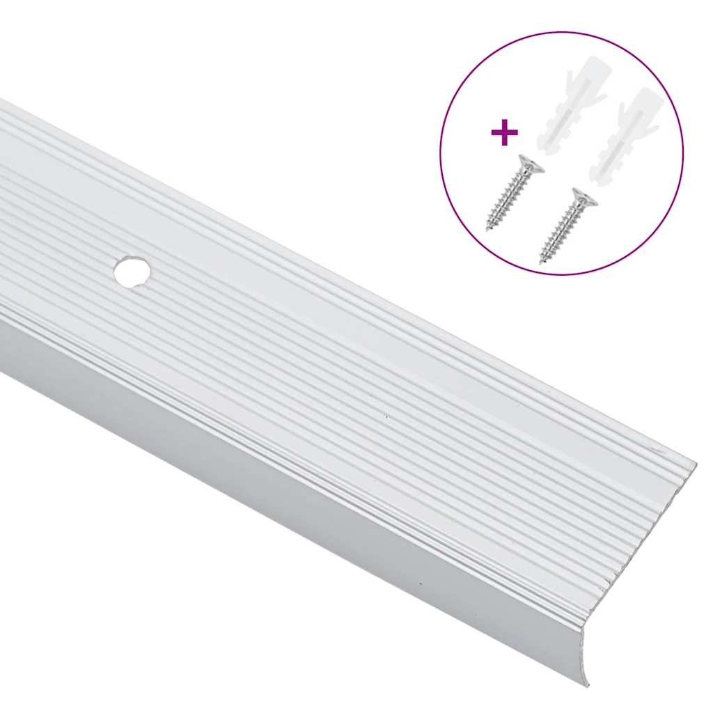Profili per scale Vidaxxl 30 pz argento 67 x 3 x 2 cm alluminio