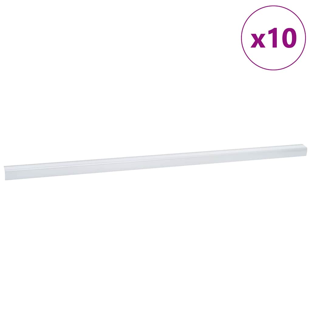 Profili per scale Vidaxxl 10 pz argento 67 x 3,5 x 3 cm alluminio