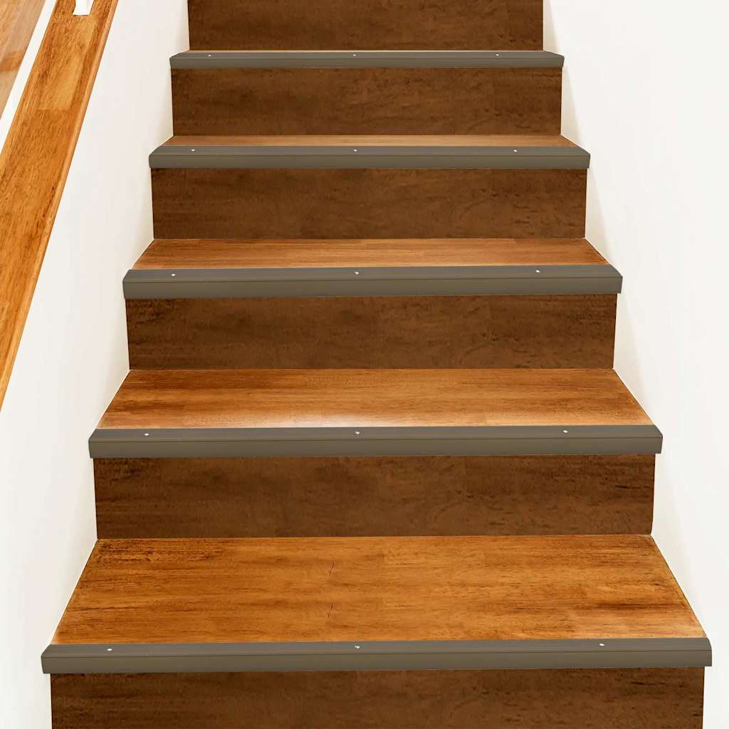 Profili per scale Vidaxxl 30 pezzi marrone 67 x 3 x 2 cm alluminio