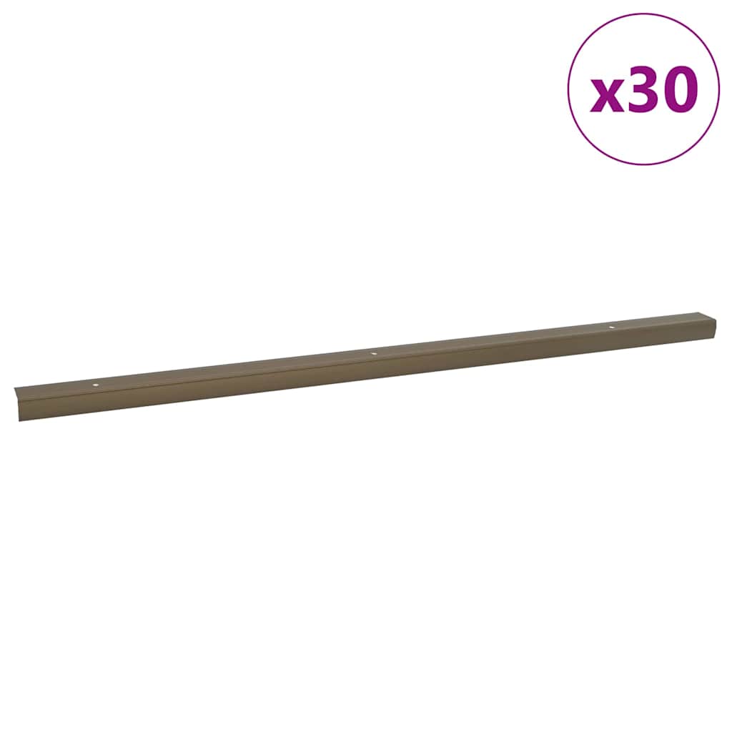 Profili per scale Vidaxxl 30 pezzi marrone 67 x 3 x 2 cm alluminio