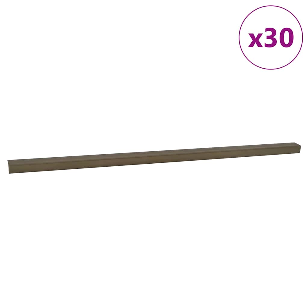 Profili per scale Vidaxxl 30 pezzi marrone 67 x 3 x 2 cm alluminio