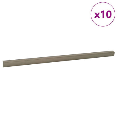 Perfiles de escalera vidaxxl 10uds champagne 67 x 3,5 x 3 cm aluminio