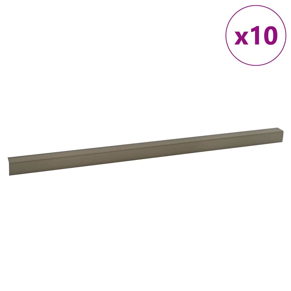 Profili per scale Vidaxxl 10 pz champagne 67 x 3,5 x 3 cm alluminio