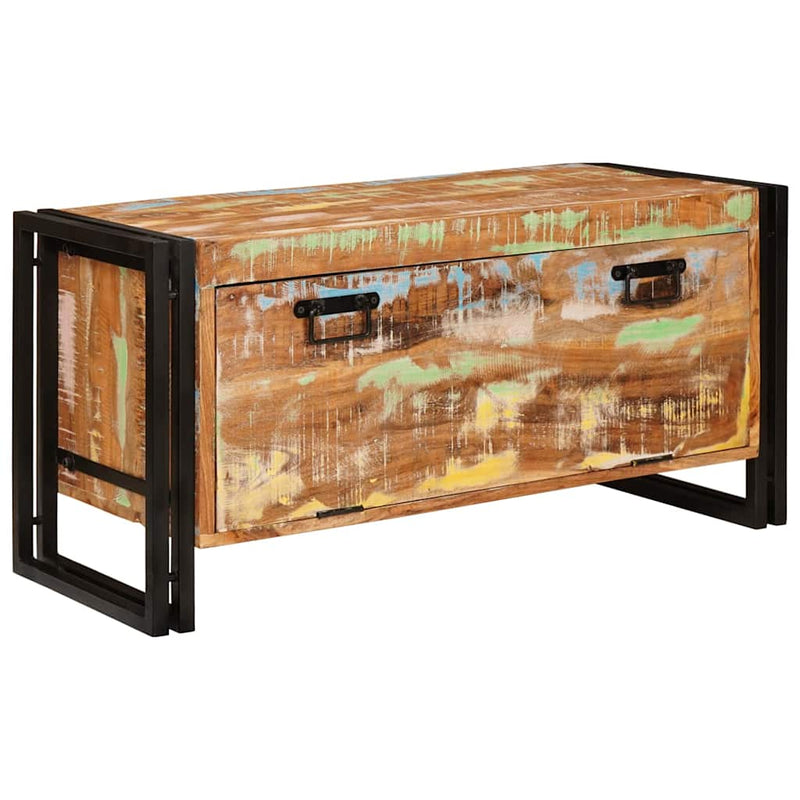 Vidaxx zapatero marrón 90 x 38 x 45 cm madera maciza reciclada