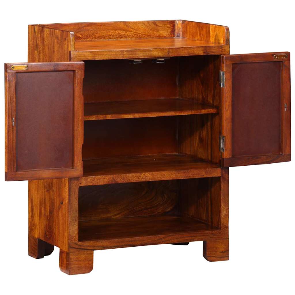 Vidaxx zapatero con estante marrón 55 x 35 x 75 cm madera maciza de acacia