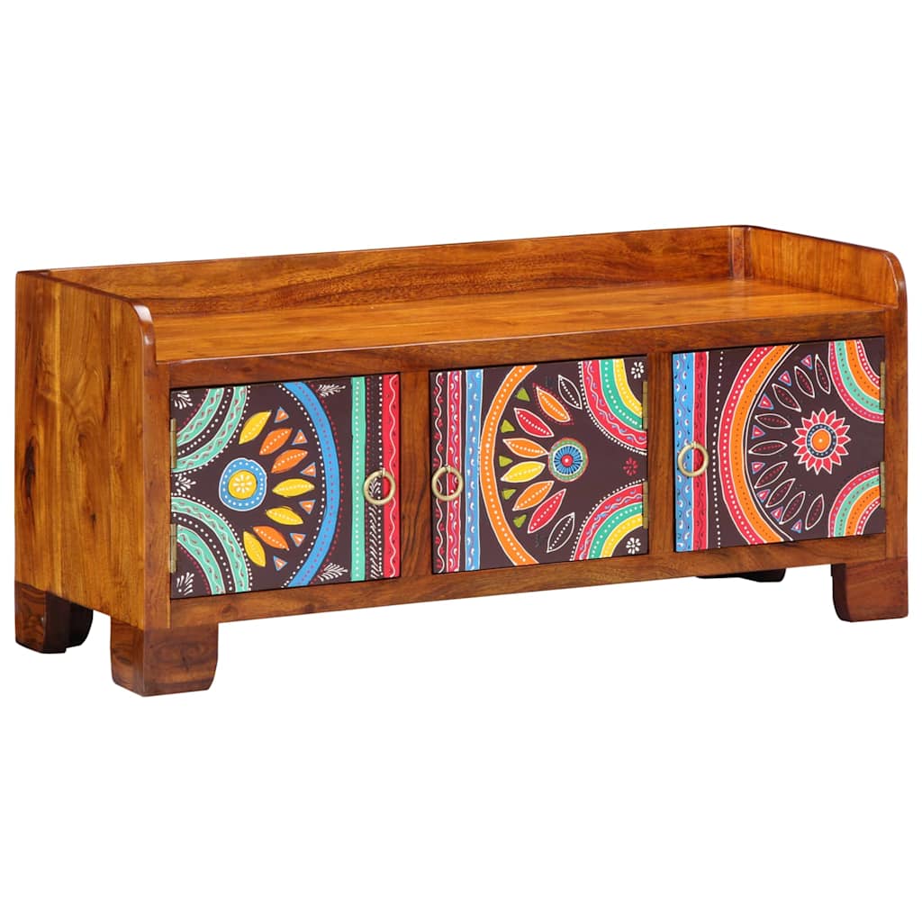 Vidaxx shoe cabinet multicolor 90 x 35 x 40 cm solid acacia wood
