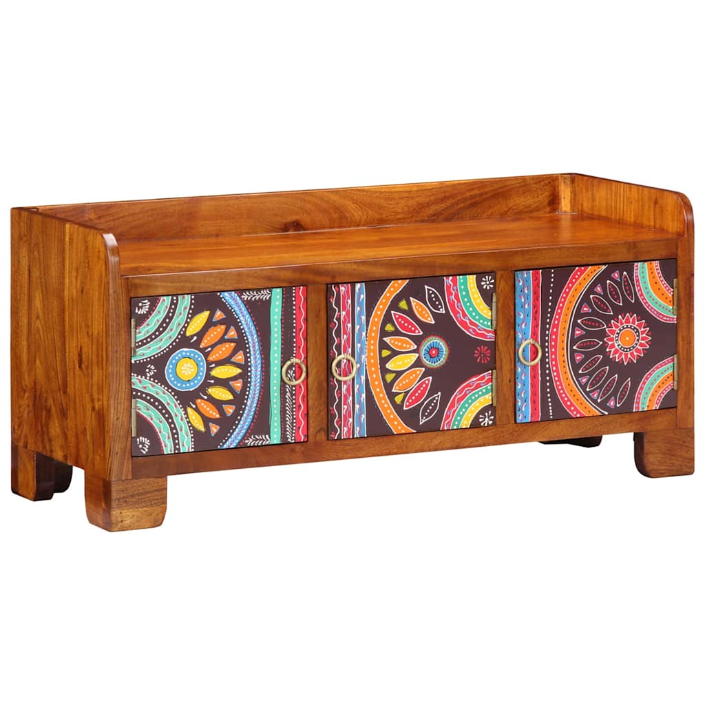 Vidaxx shoe cabinet multicolor 90 x 35 x 40 cm solid acacia wood