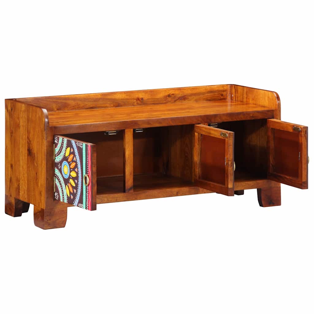 Vidaxx shoe cabinet multicolor 90 x 35 x 40 cm solid acacia wood