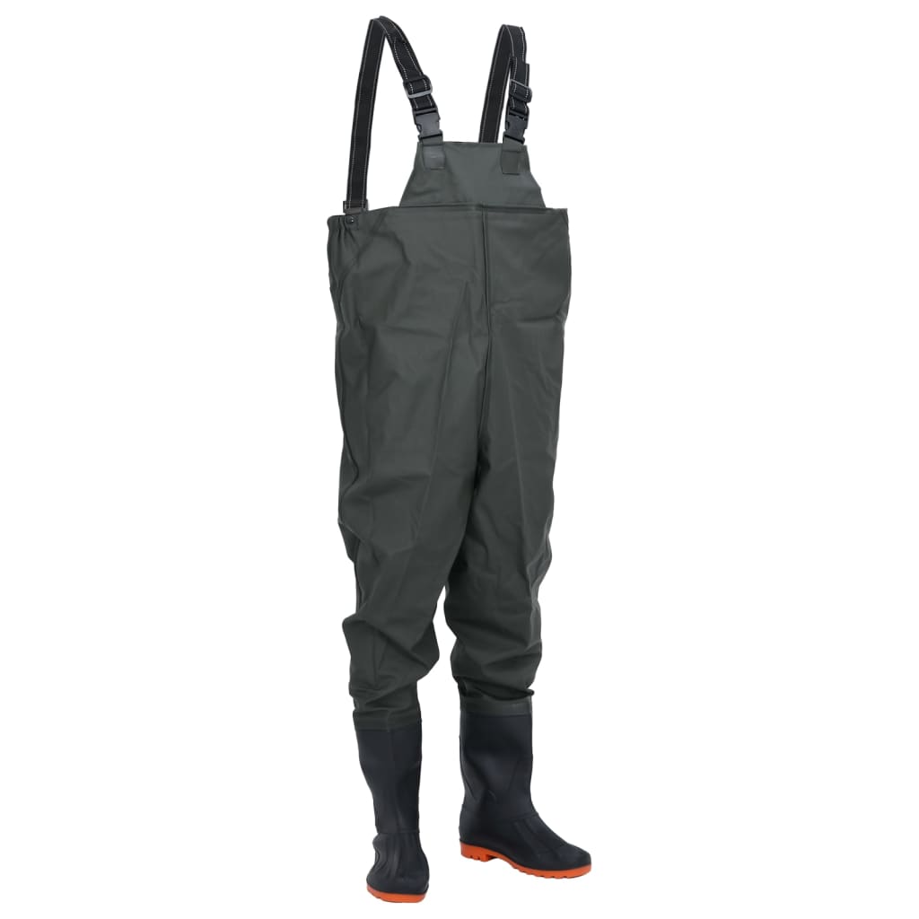 Vidaxl waadpak con botas tamaño 41 verde oscuro
