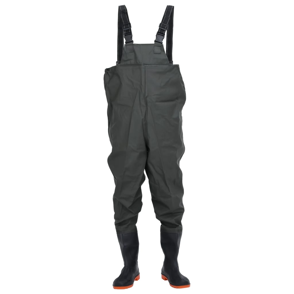 Vidaxl waadpak con botas tamaño 41 verde oscuro