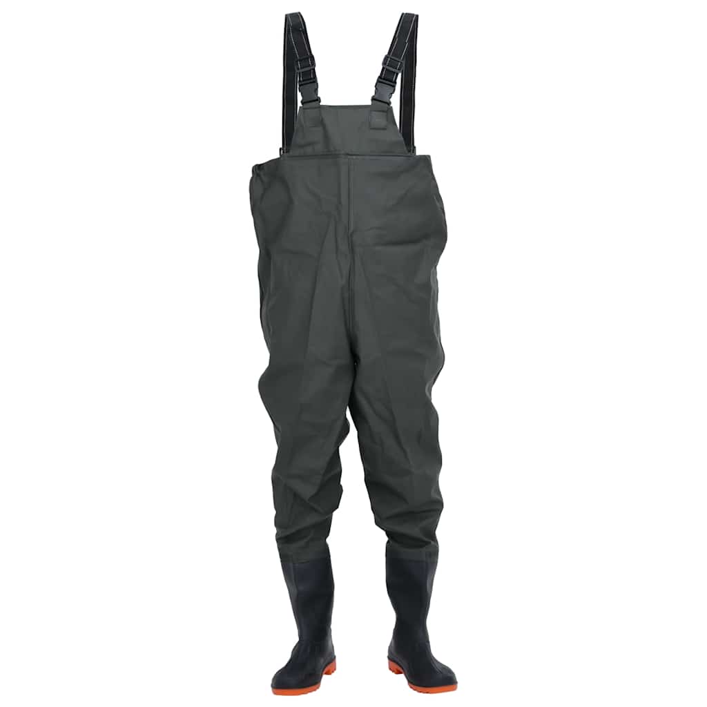 Vidaxl waadpak con botas tamaño 41 verde oscuro