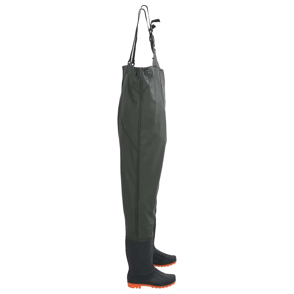 Vidaxl waadpak con botas tamaño 41 verde oscuro