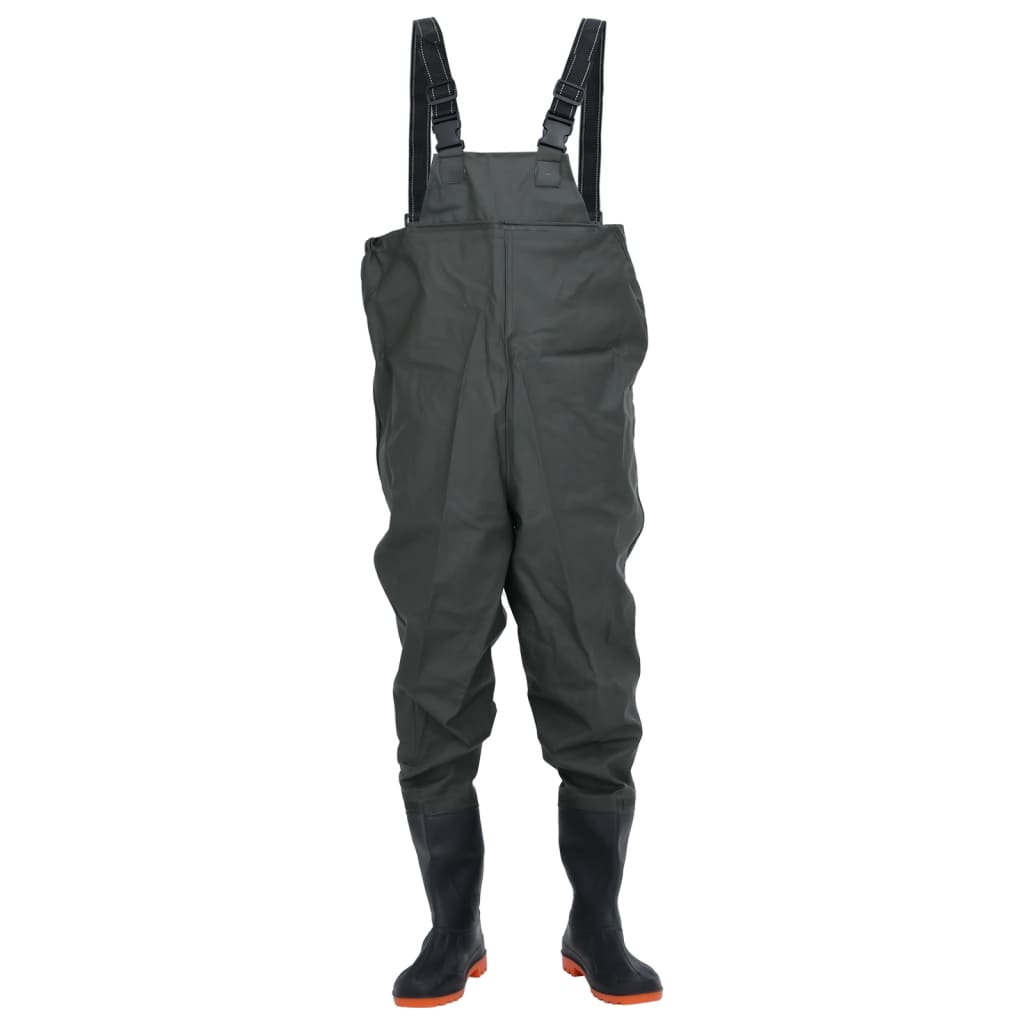Vidaxl waadpak con botas tamaño 43 verde oscuro