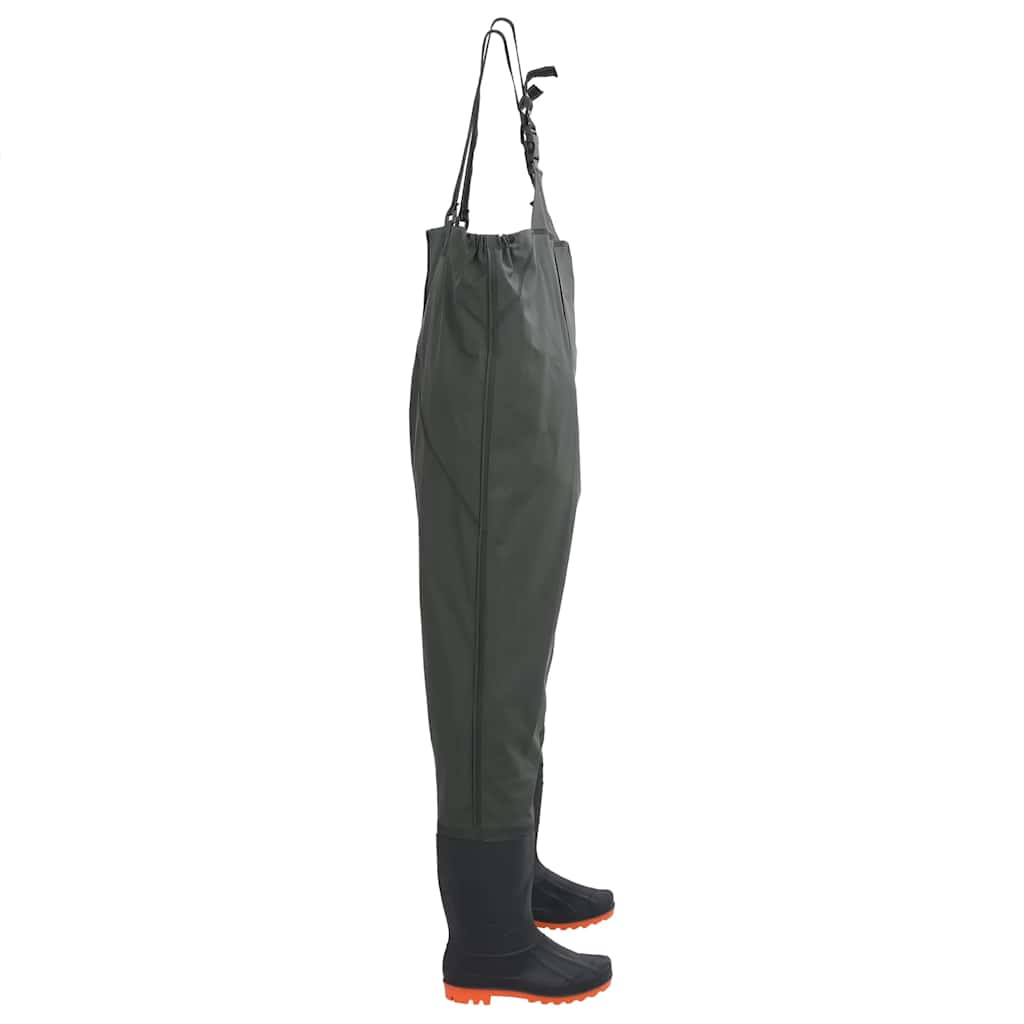 Vidaxl waadpak con botas tamaño 43 verde oscuro