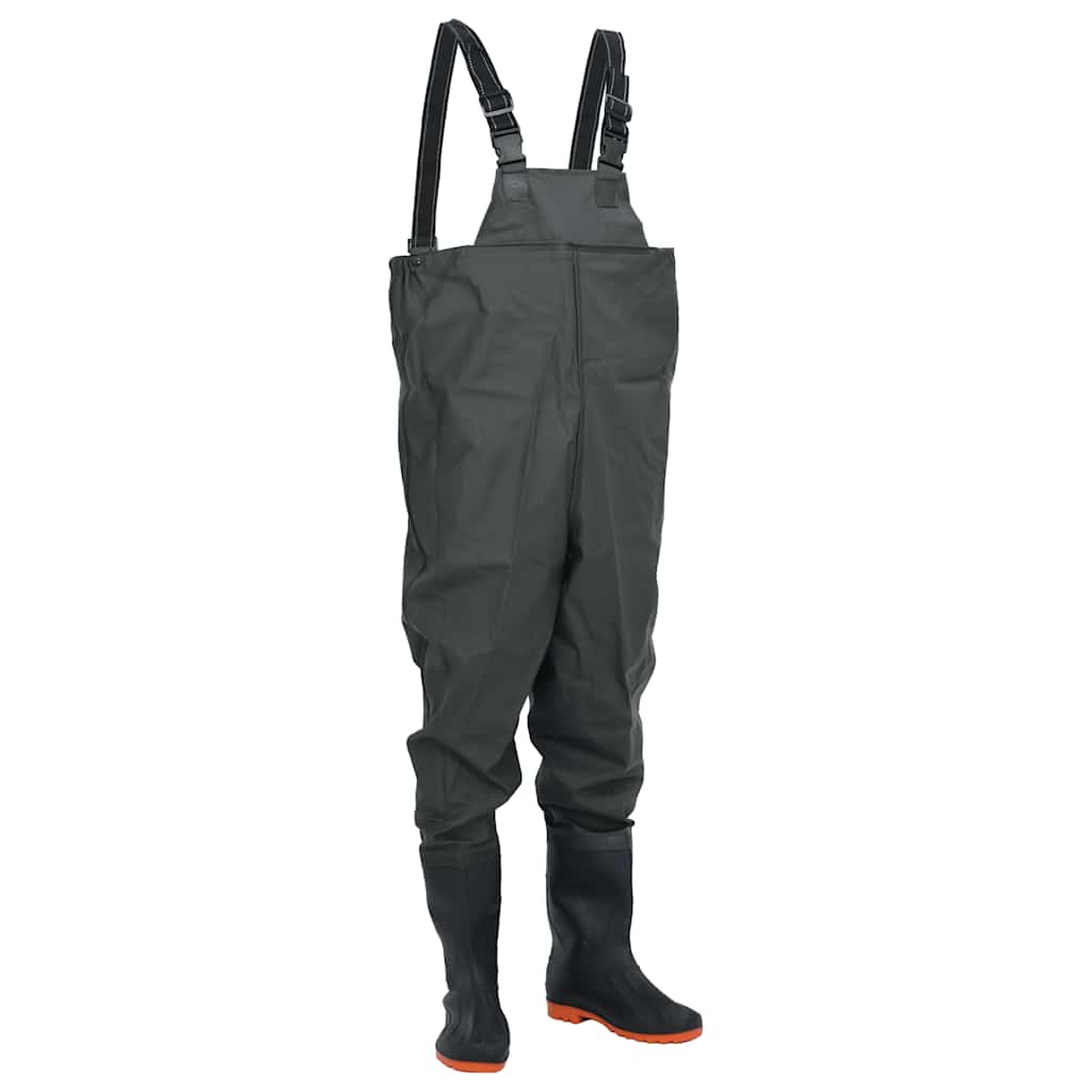 Vidaxl waadpak con botas tamaño 46 verde oscuro