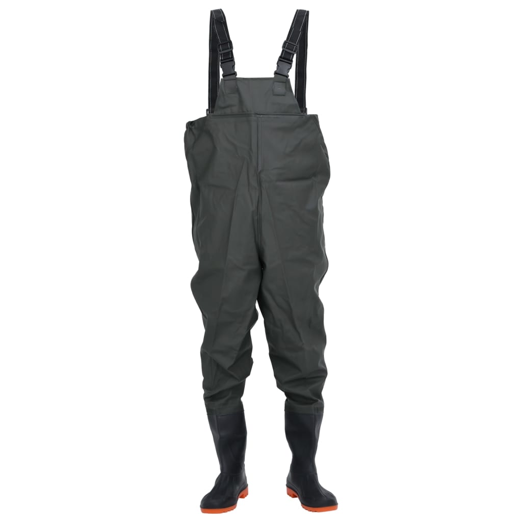 Vidaxl waadpak con botas tamaño 46 verde oscuro