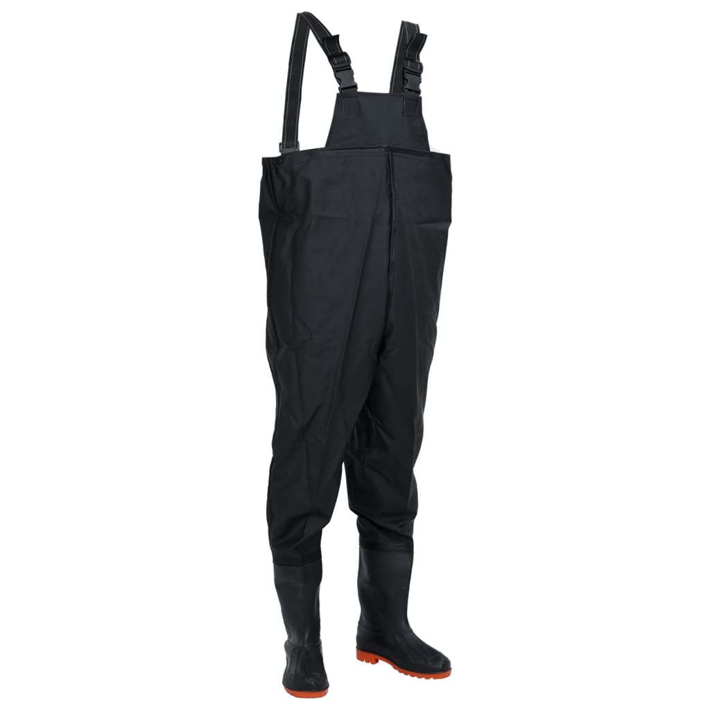 Vidaxl waadpak con botas tamaño 46 negro