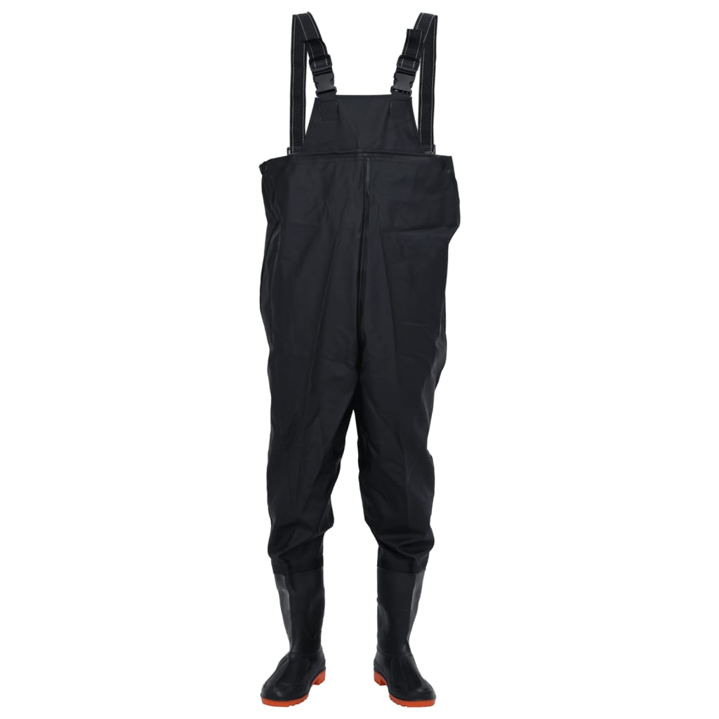 Vidaxl waadpak con botas tamaño 46 negro