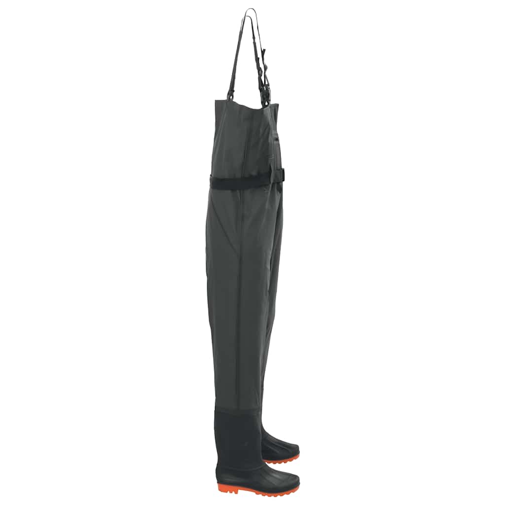 Vidaxl waadpak con stivali e cintura dimensione 38 verde scuro