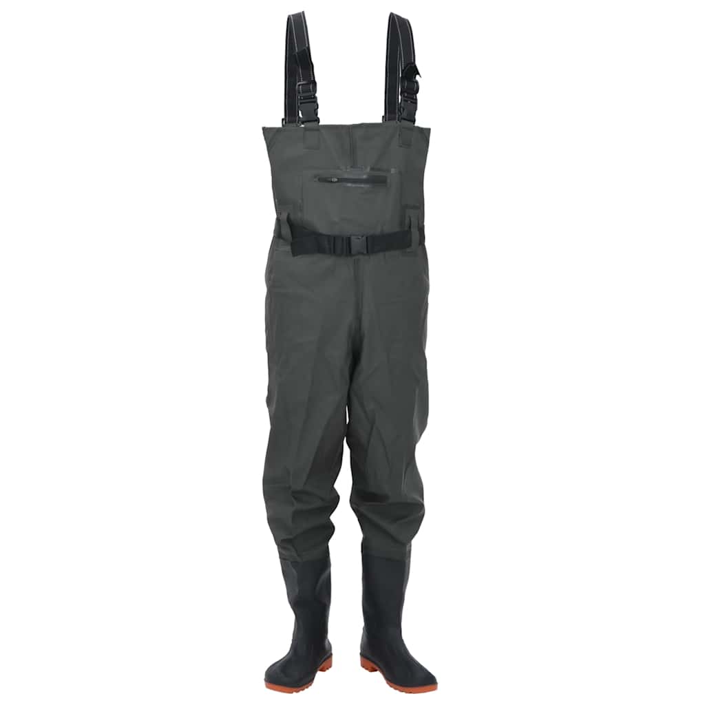 Vidaxl waadpak con stivali e cintura dimensione 39 verde scuro