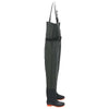 Vidaxl waadpak con stivali e cintura dimensione 40 verde scuro