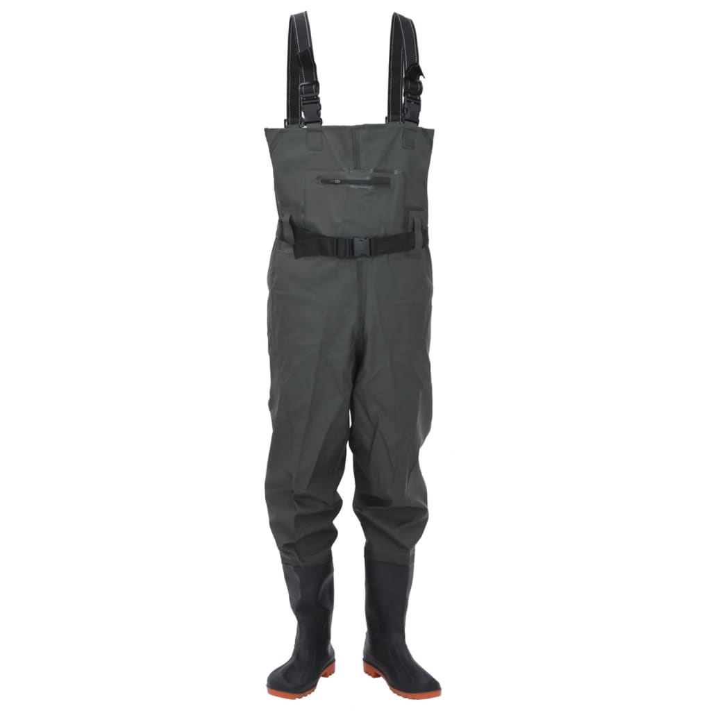Vidaxl waadpak con botas y cinturón tamaño 42 verde oscuro