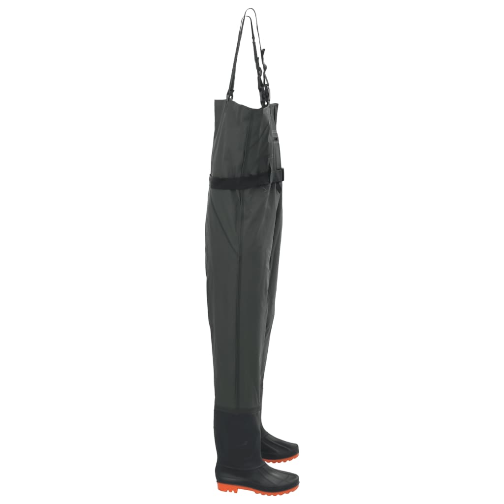 Vidaxl waadpak con botas y cinturón tamaño 42 verde oscuro