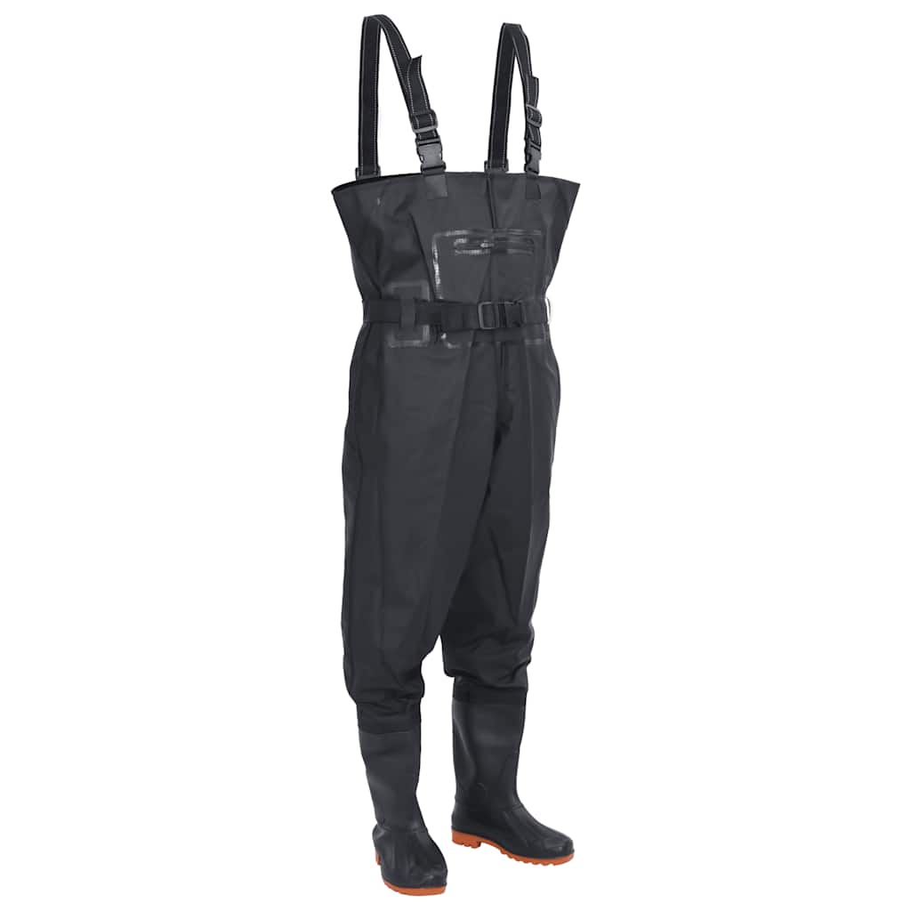 Vidaxl waadpak con stivali e cintura dimensione 38 nero